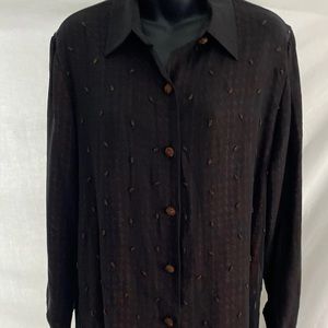 Kenneth Jay Lane 100% silk blouse Size Medium